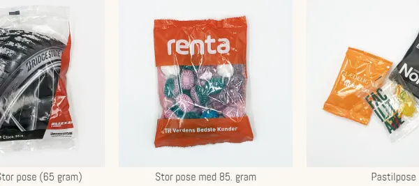 Produkt Logoslik slikposer i mange varianter Billede
