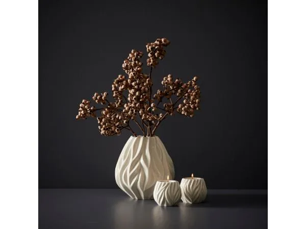 Produkt Morsø vase og fyrfadslys i hvid Billede