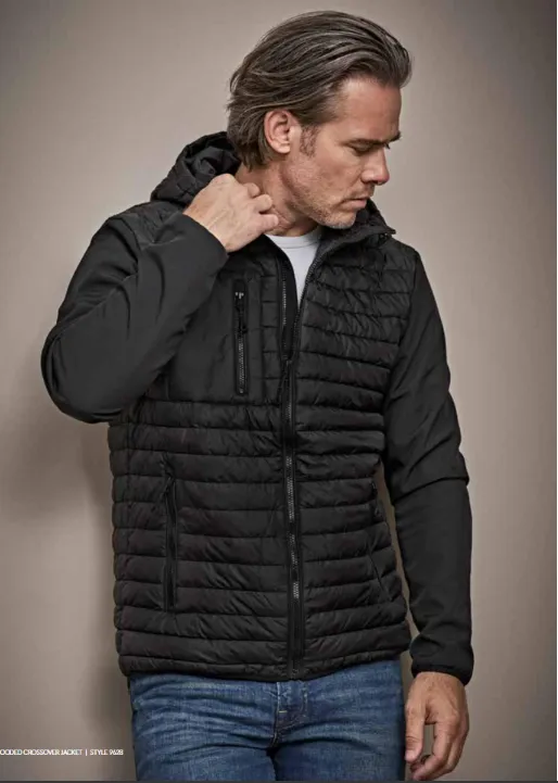 Produkt Tee Jays Hooded Crossover Jacket Herre Billede