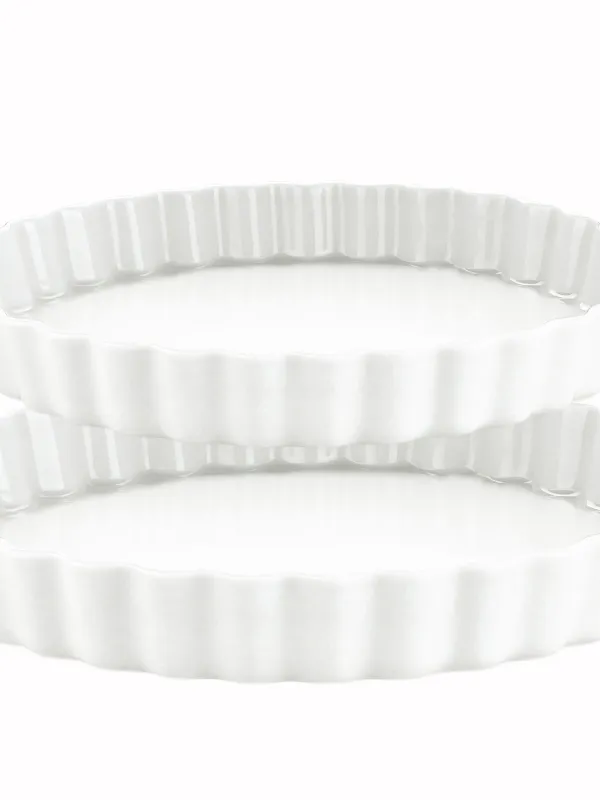 Produkt Pillivuyt Tærteformsæt Ø27,5 x 3,8 cm + Ø24 x 3,5 cm i hvid procelæn Billede