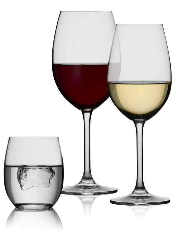 Produkt Lyngby glas New Juvel sæt 18 dele, 6 stk. rødvin 58 cl., 6 stk. hvidvin 45 cl., 6 stk. vandglas 22cl. Billede