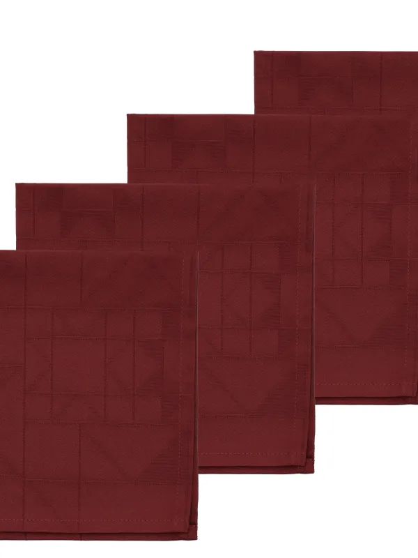Produkt Södahl Star damask mundservietter 45x45 cm, 4-pak red Billede