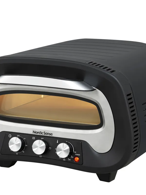 Produkt Nordic Sense pizzaovn elektrisk 2200 watt sort/sølv Billede