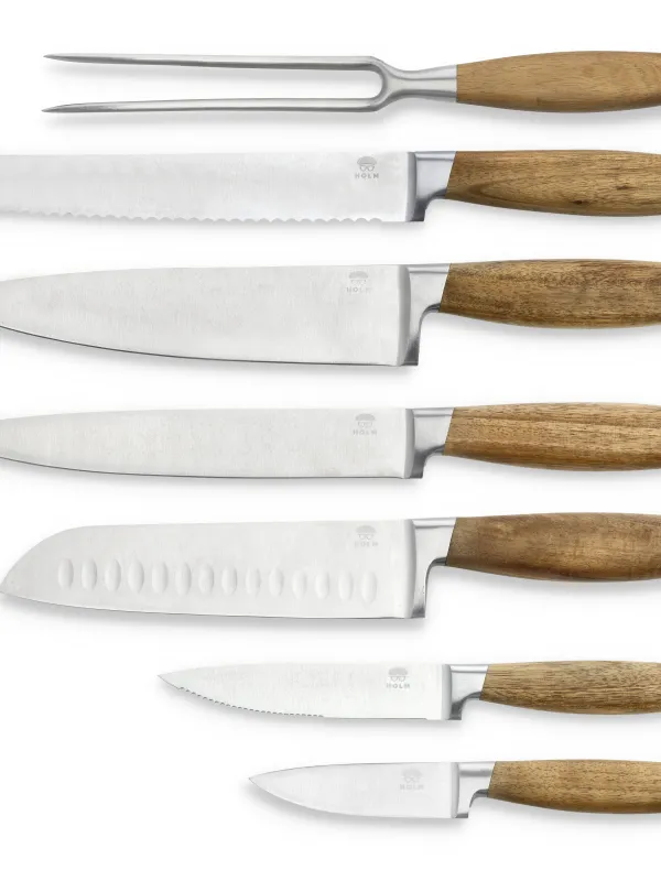 Produkt HOLM Knivsæt 7 dele i FSC certificeret akacietræ Billede
