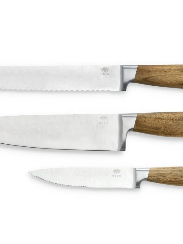 Produkt HOLM Knivsæt 3 dele i FSC certificeret akacietræ Billede