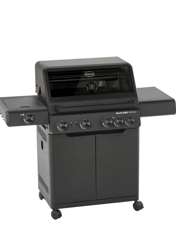 Produkt Rösle Gasgrill 4 21000 watt i sort, AllFlame Hero Billede