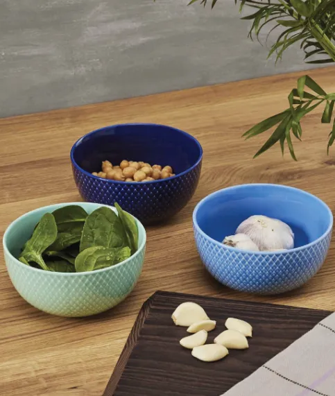 Produkt Lyngby porcelæn rhombe color skåle lille Billede