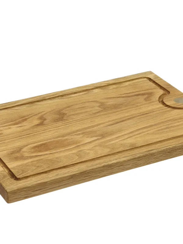 Produkt Pillivuyt Gourmet Skærebræt m. saftrille 45,7 x 30,5 x 2,5 cm i FSC certificeret eg, Douron Billede
